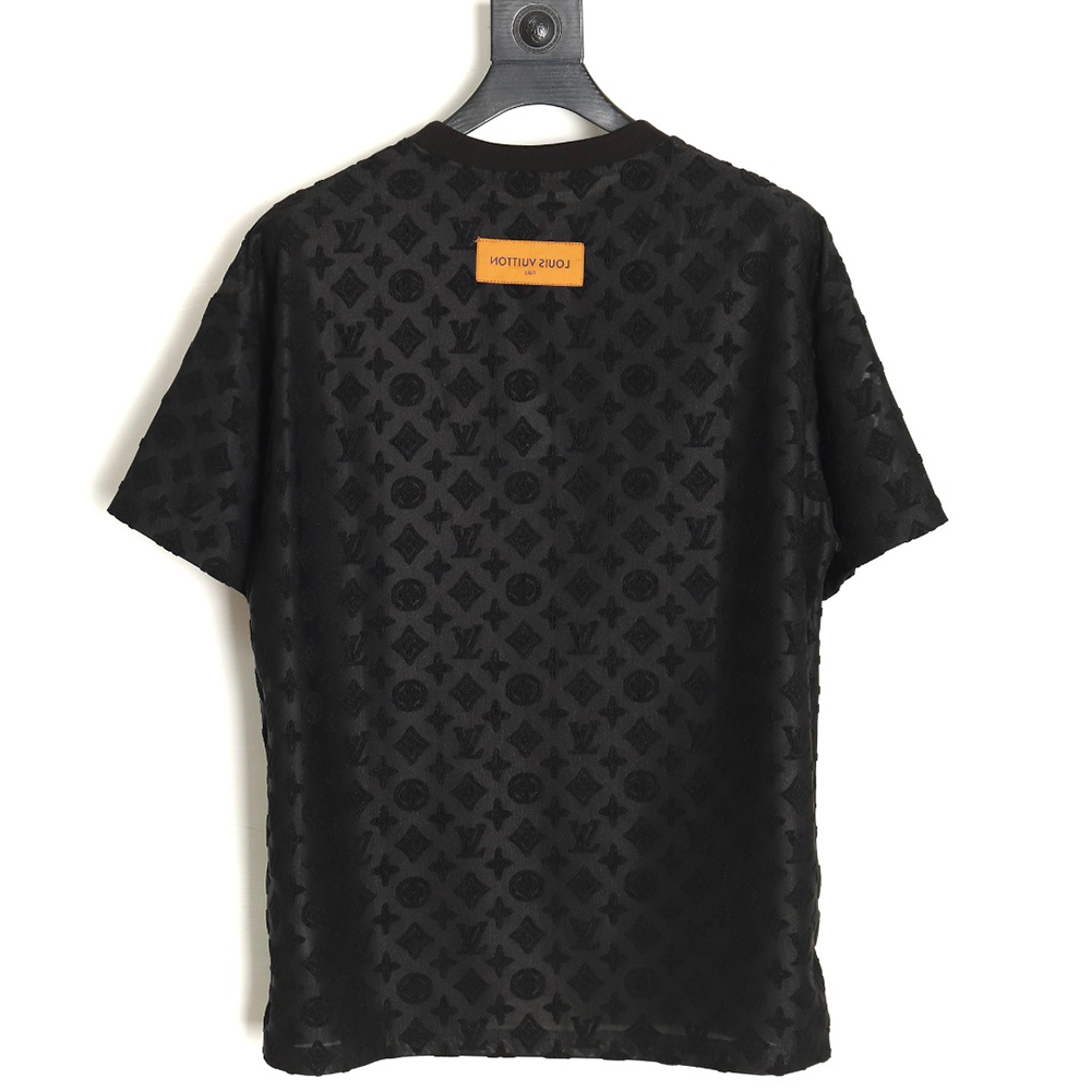 Louis vuitton 24ss full print monogram embossed T-shirt TSK1