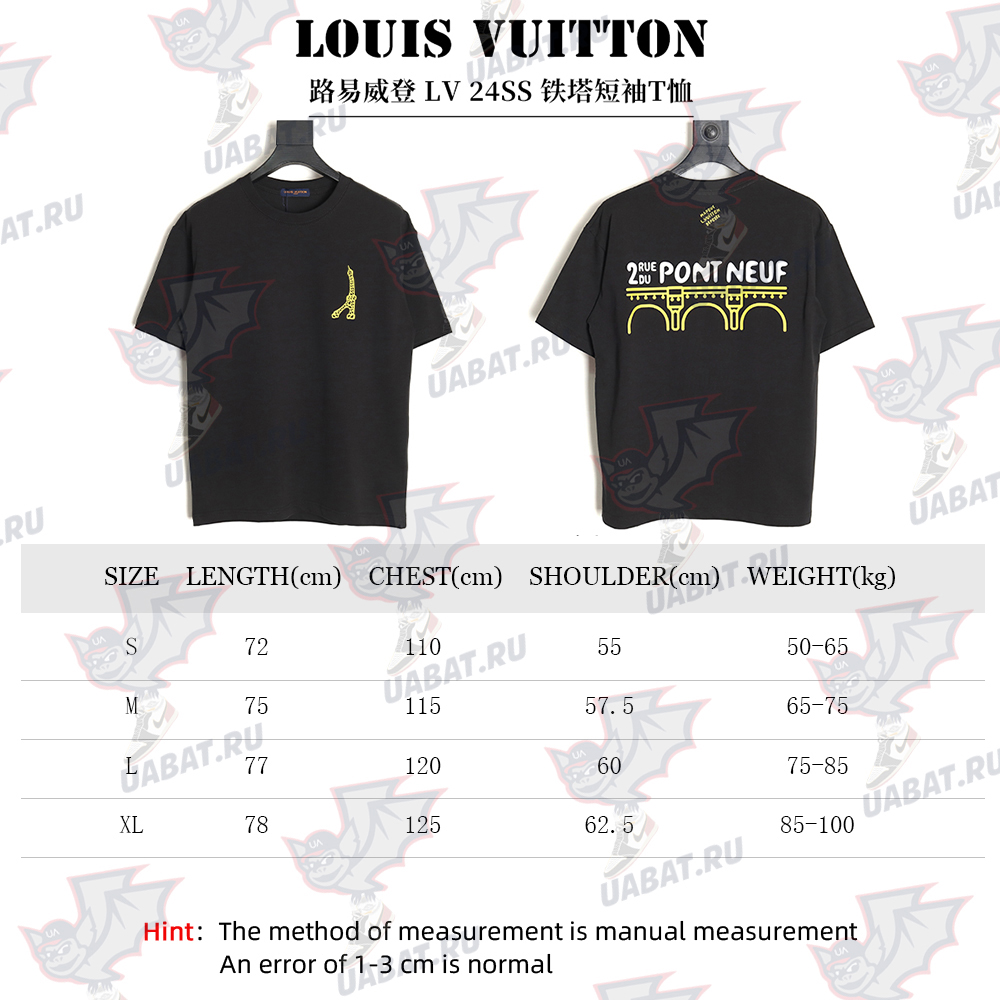 Louis Vuitton 24SS Iron Tower Short Sleeve T-Shirt TSK1