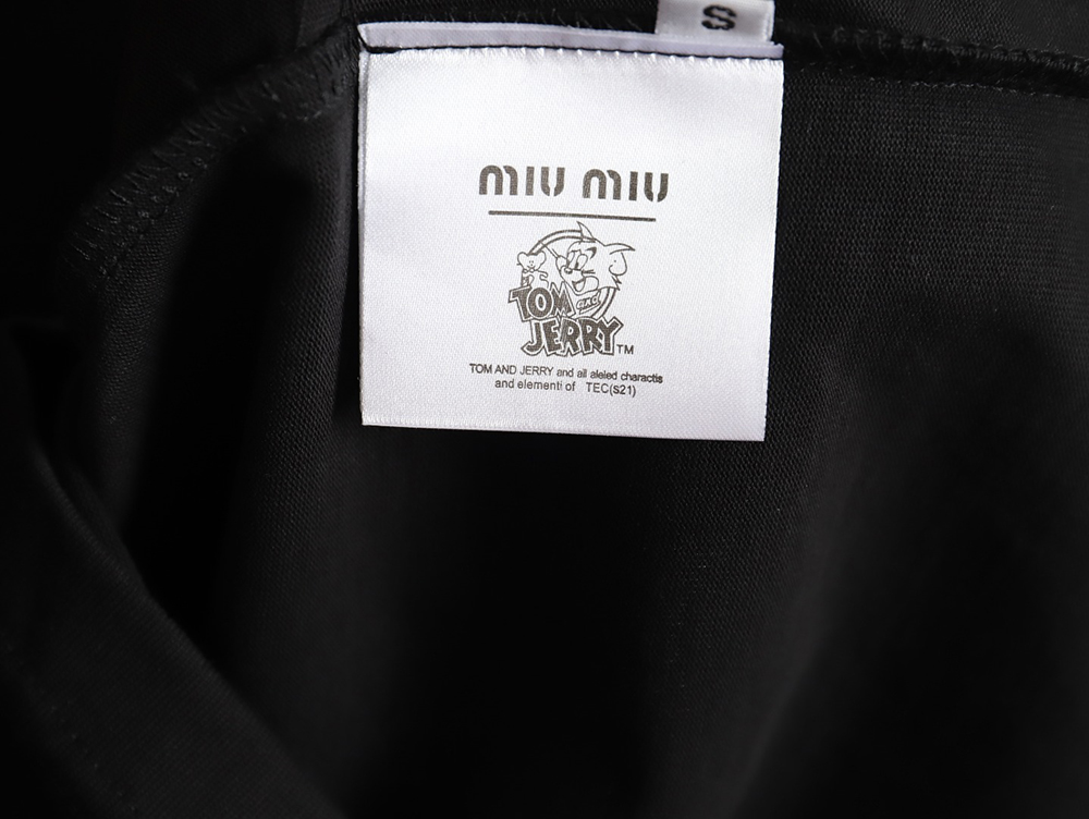 Miu Miu 24SS Blurred Letters Short Sleeve T-Shirt TSK1