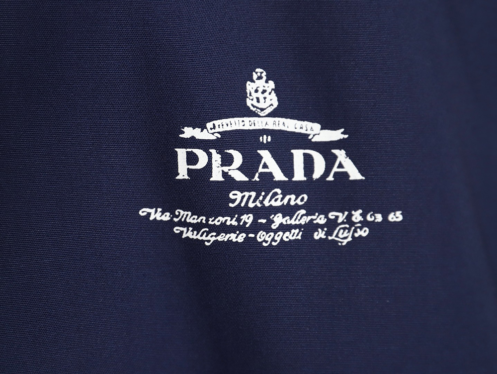 Prada 24SS slogan woven short-sleeved shirt