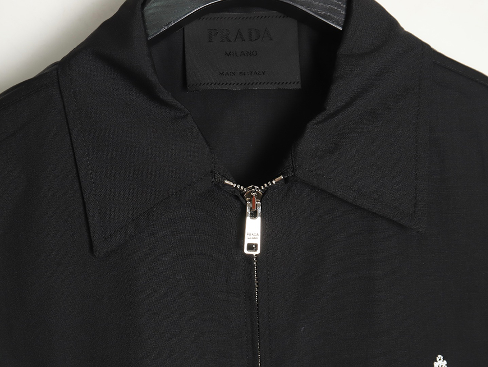 Prada 24SS slogan woven short-sleeved shirt TSK1