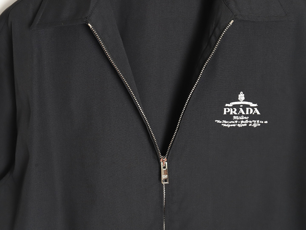 Prada 24SS slogan woven short-sleeved shirt TSK1