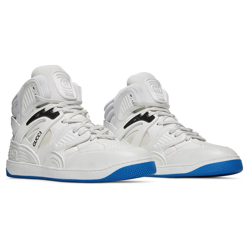 Gucci Basket High Sneaker 'White Blue'