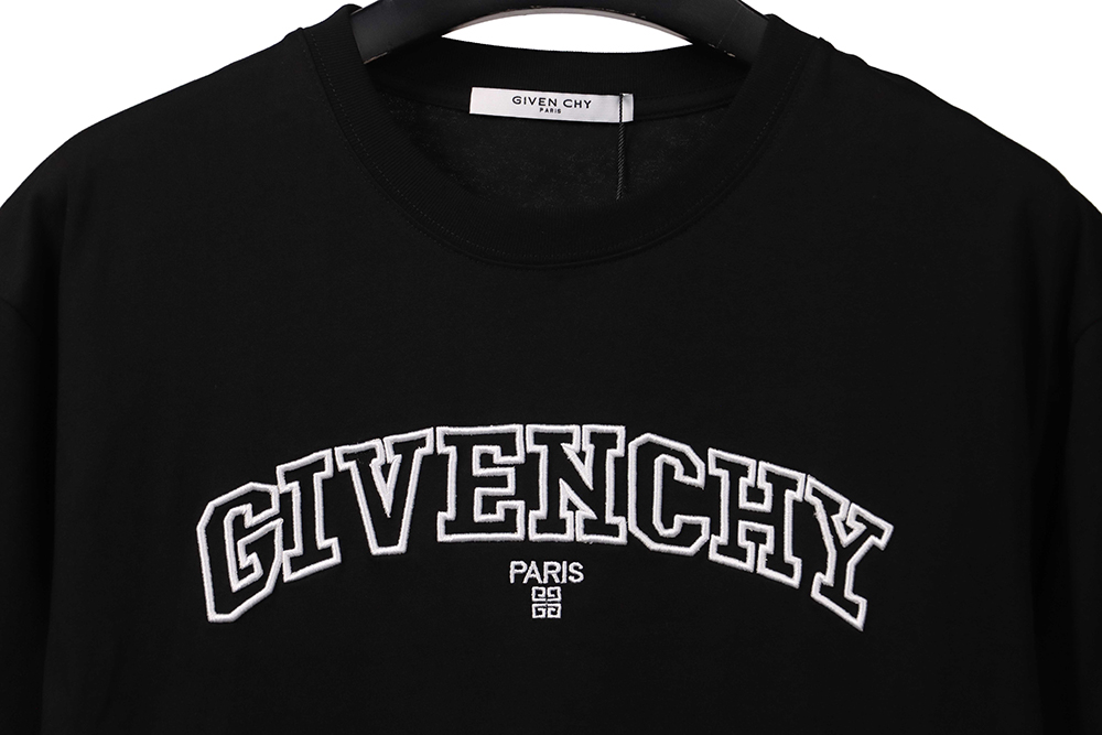 Givenchy hollow letter embroidered short sleeves