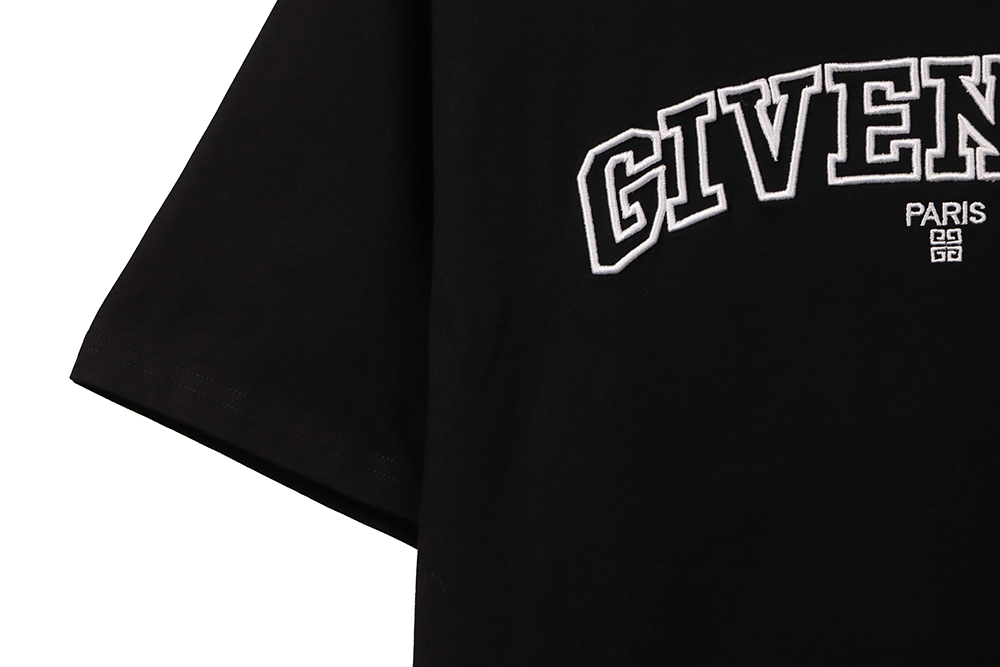 Givenchy hollow letter embroidered short sleeves