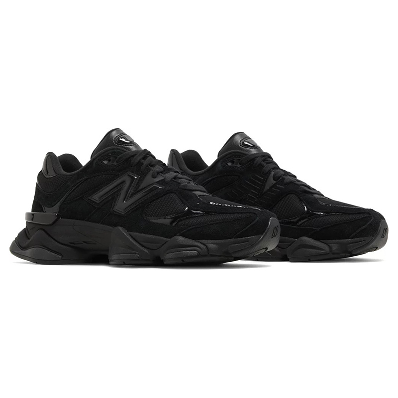 9060 'Triple Black Suede Patent'