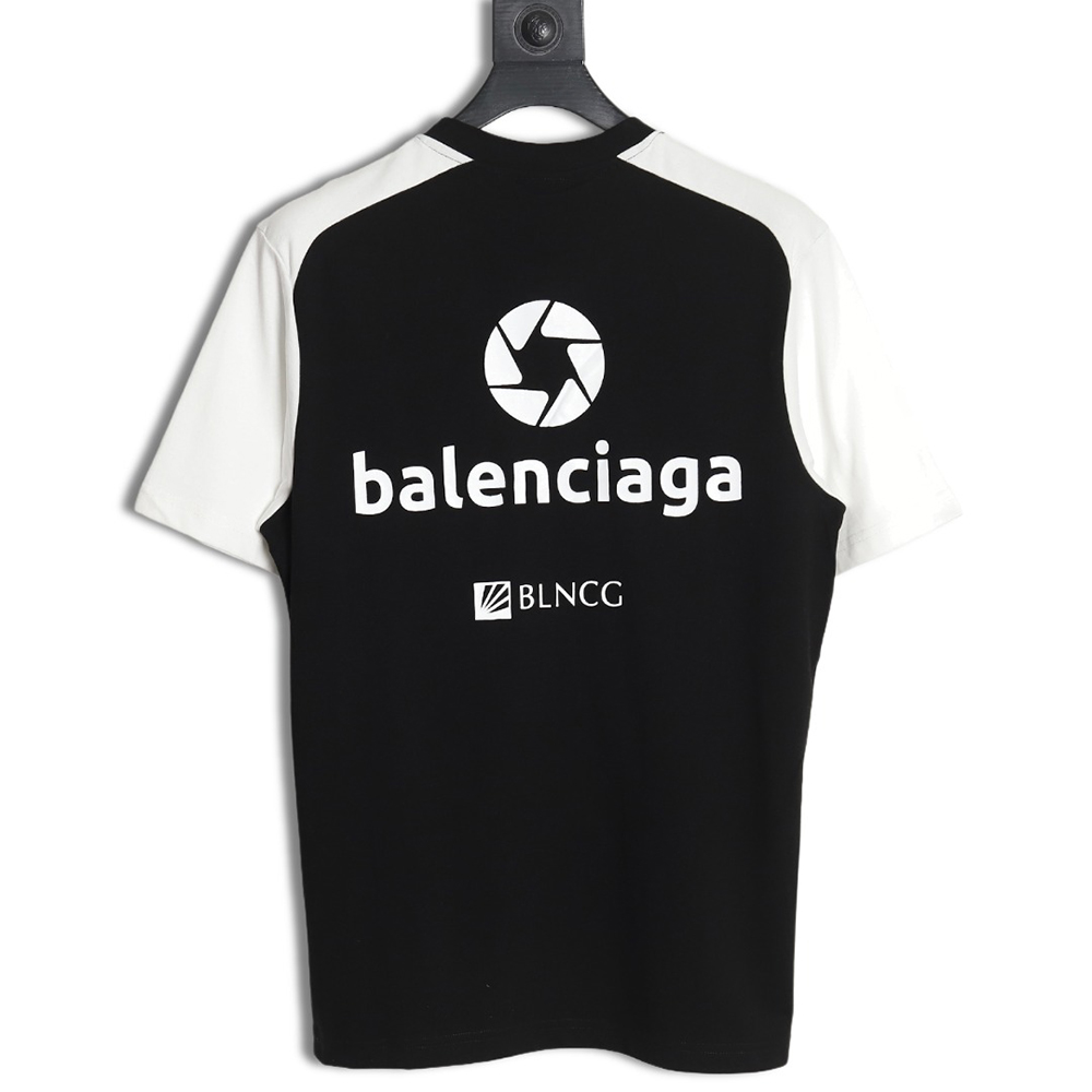 Balenciaga black and white 3M embroidered LOGO short-sleeved T-shirt