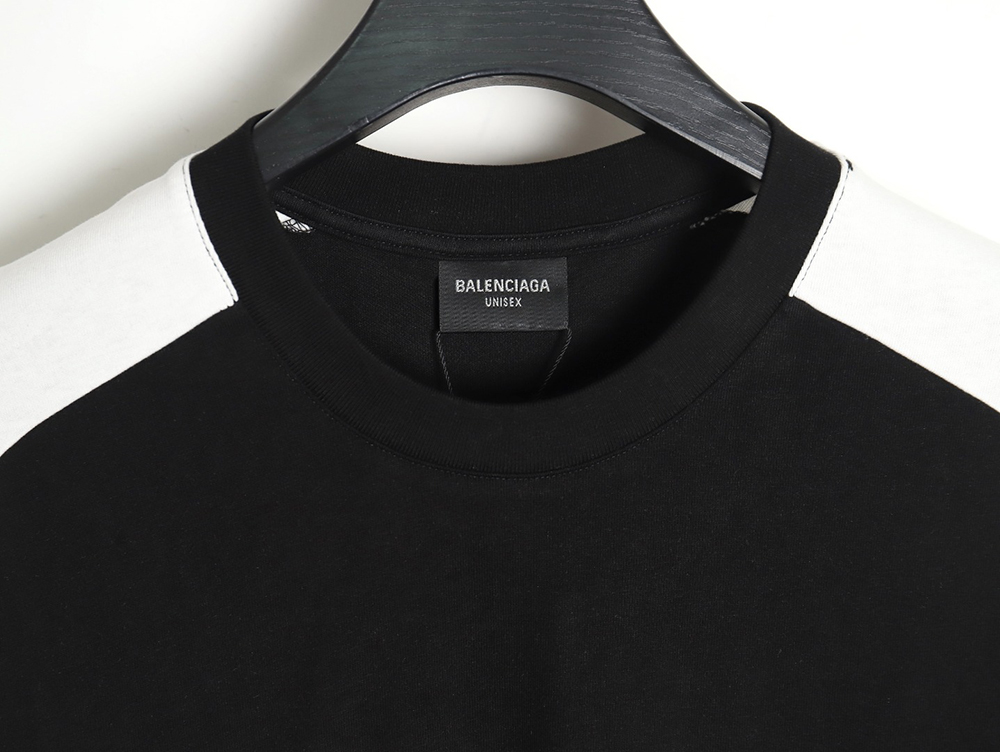 Balenciaga black and white 3M embroidered LOGO short-sleeved T-shirt