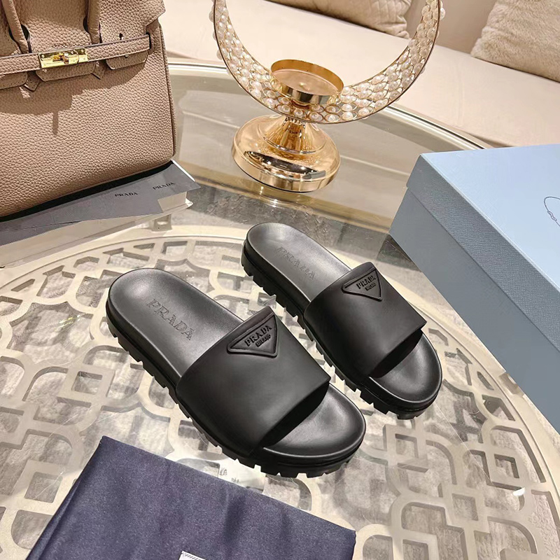 Prada Logo rubber slides