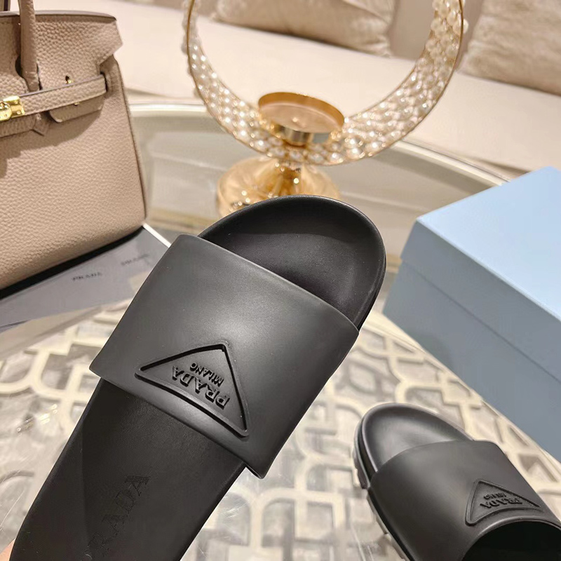 Prada Logo rubber slides