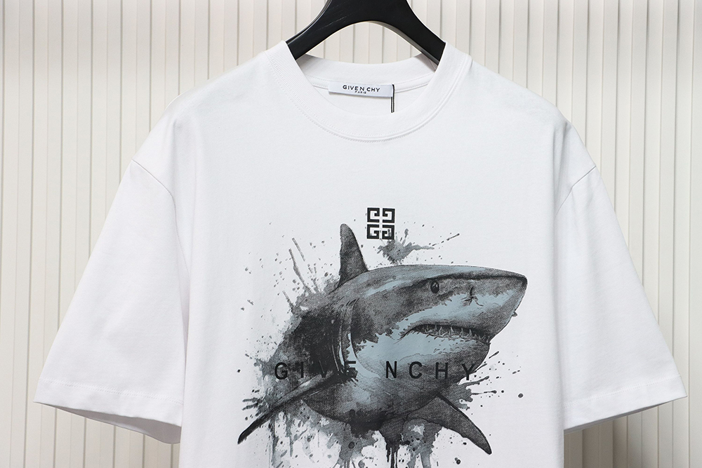 Givenchy 24ss Great White Shark Print Short Sleeve