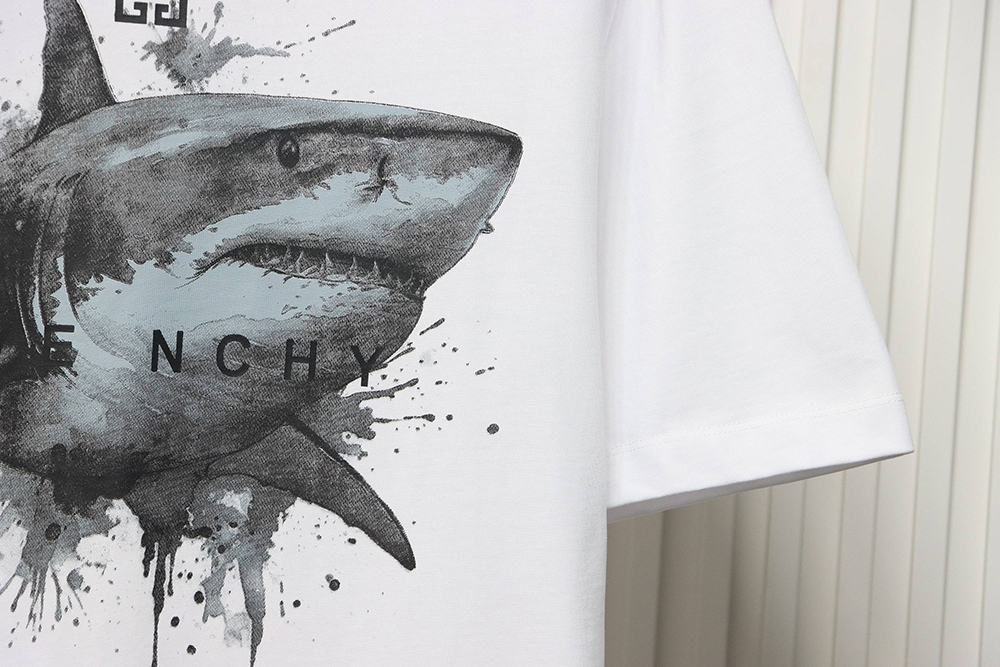 Givenchy 24ss Great White Shark Print Short Sleeve