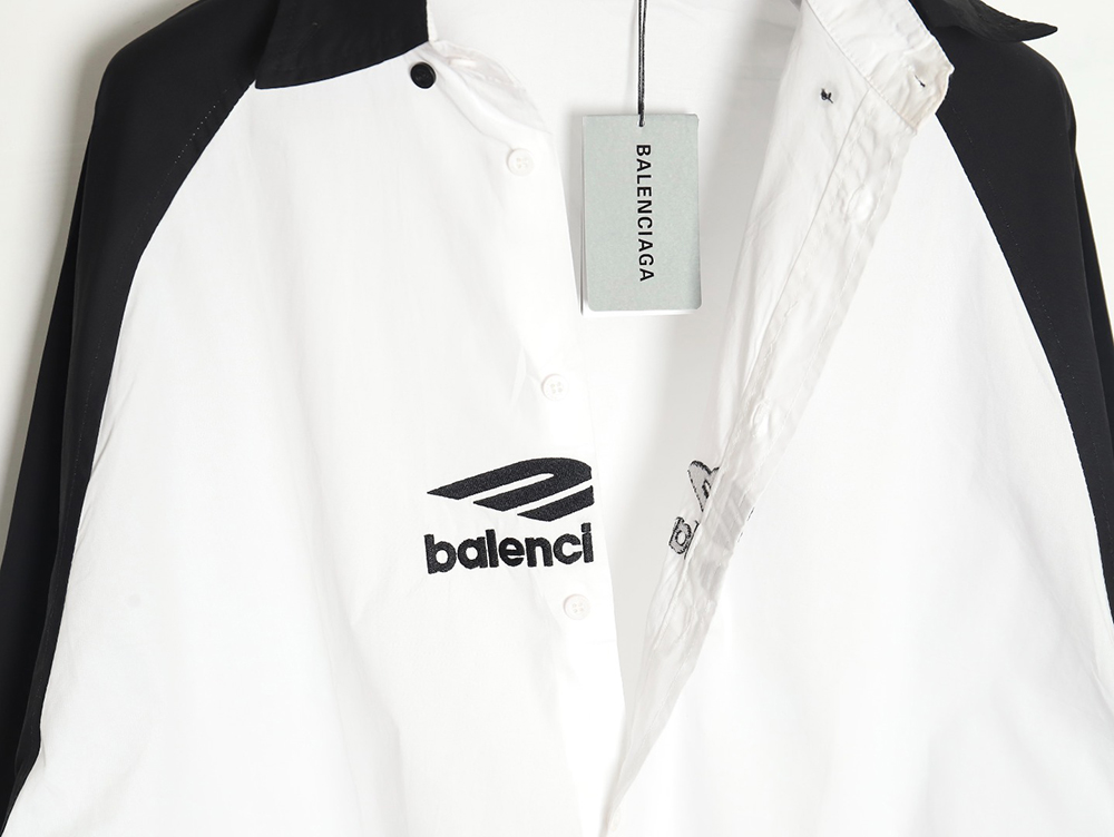 Balenciaga 24FW panda 3B embroidered long-sleeved shirt