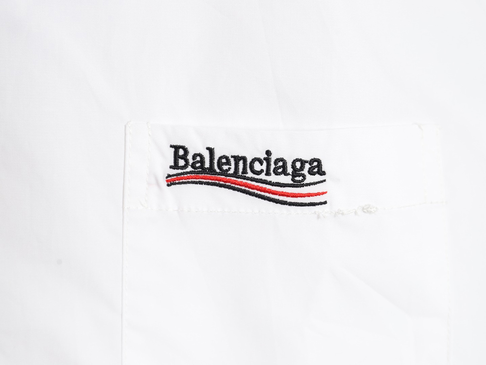 Balenciaga 24FW Classic Coke Embroidered Logo Long Sleeve Shirt