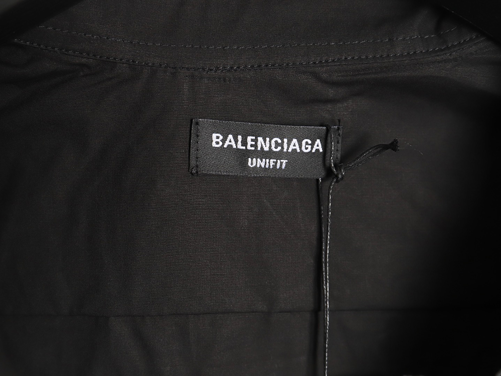 Balenciaga 24FW laminated altered embroidered coke long-sleeved shirt