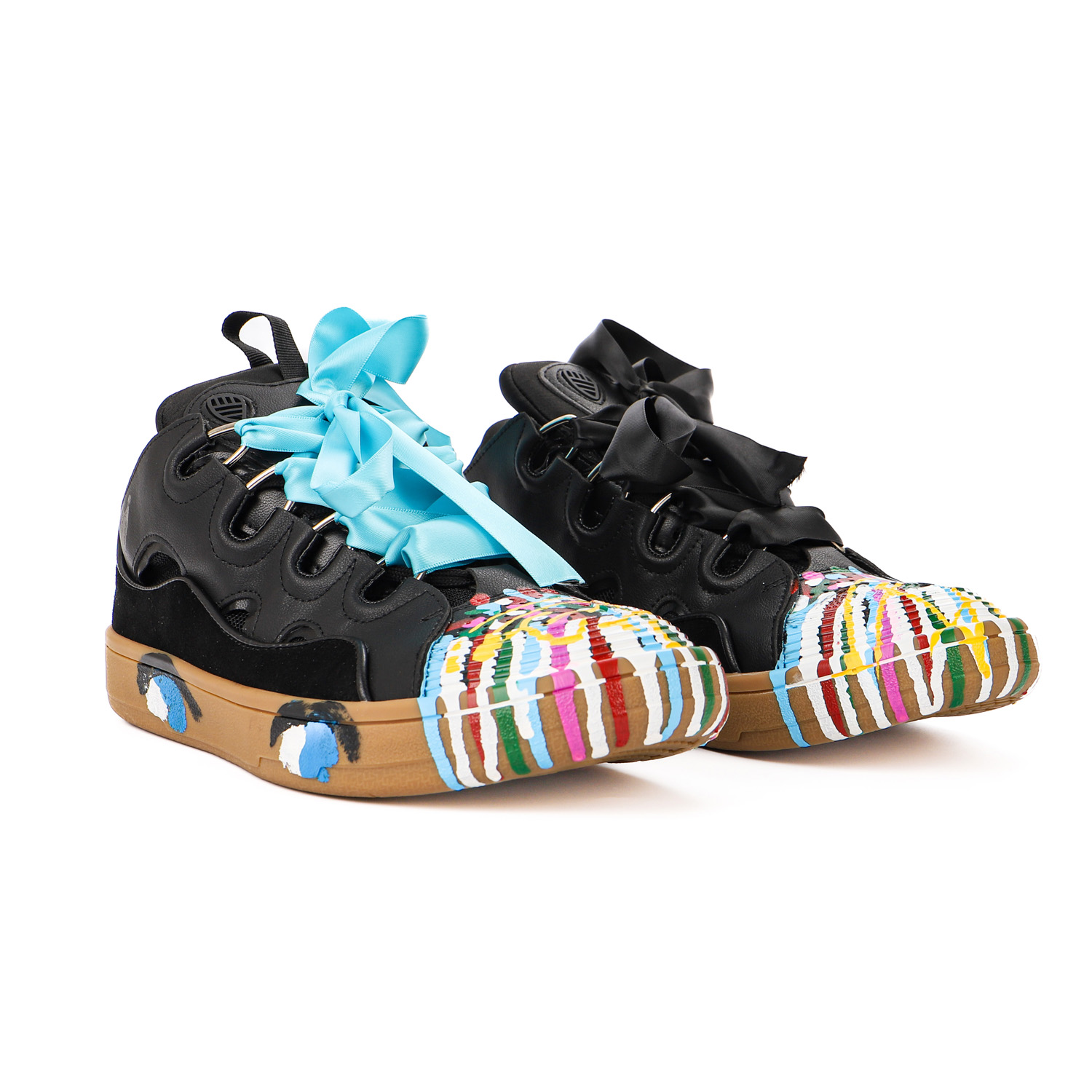 Gallery Dept. x Lanvin Curb Sneakers 'Paint Drip - Black'