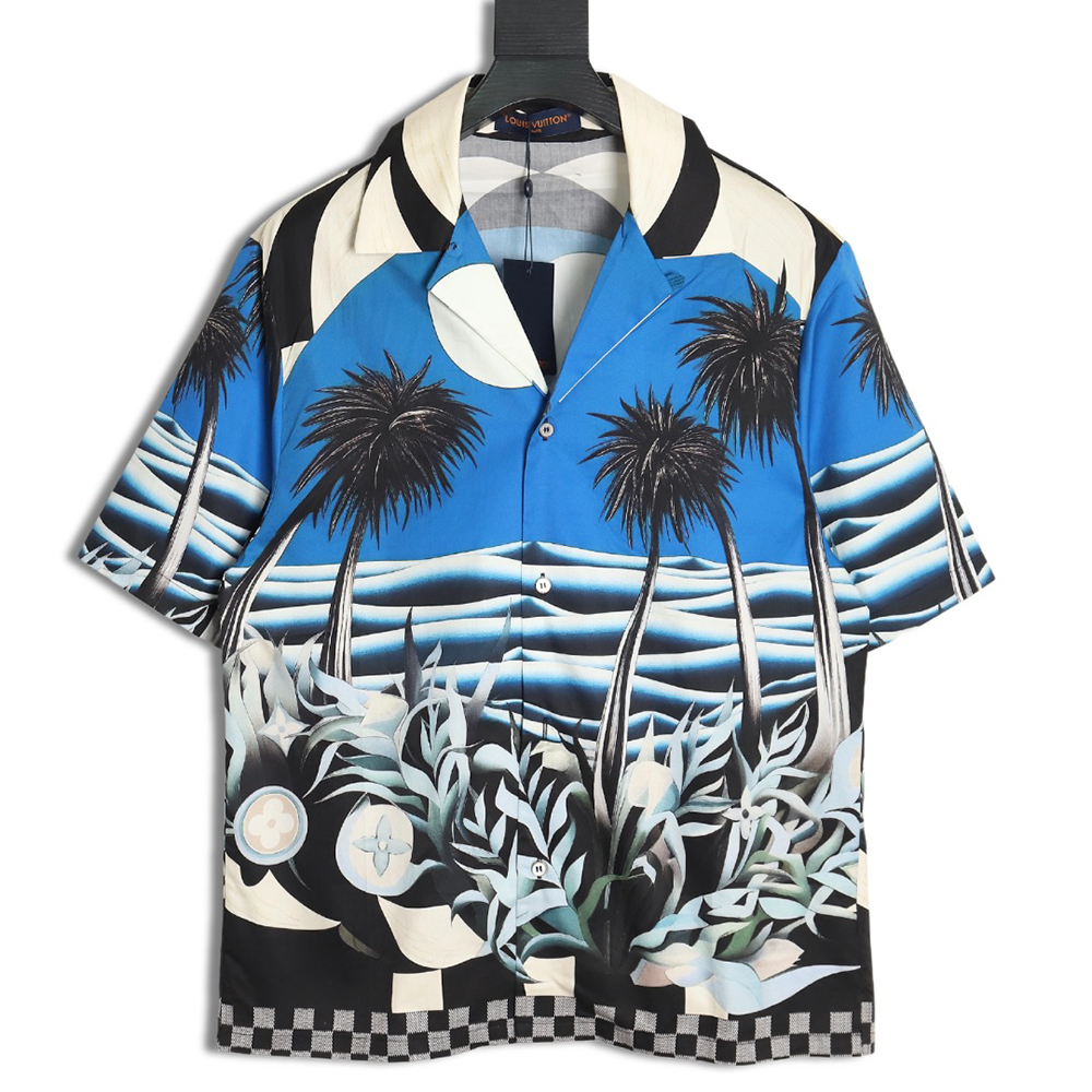 Louis Vuitton 24ss Beach Moonlight Print Short Sleeve Shirt