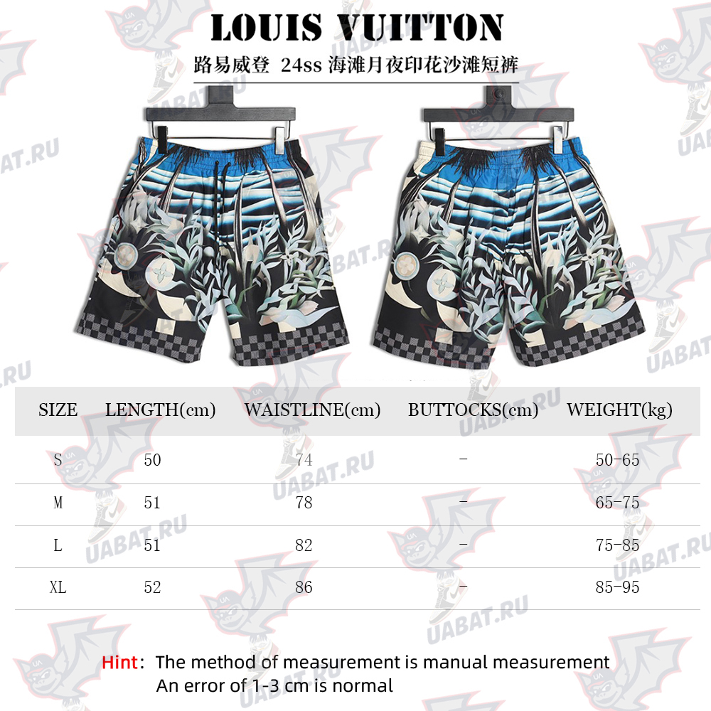 Louis Vuitton 24ss Beach Moonlight Print Shorts