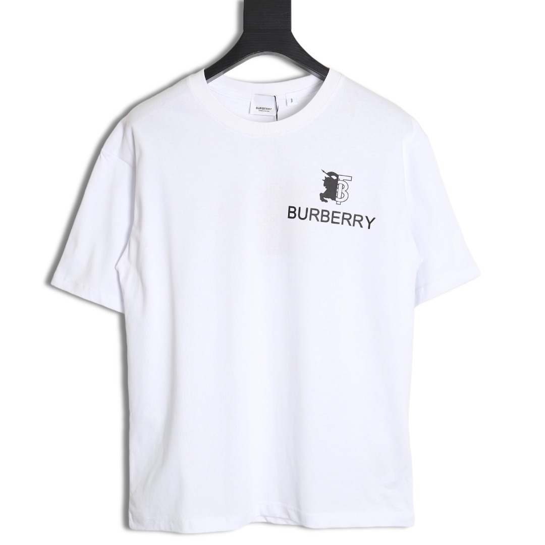 Burberry 24SS Spliced ​​War Horse Short Sleeve T-Shirt