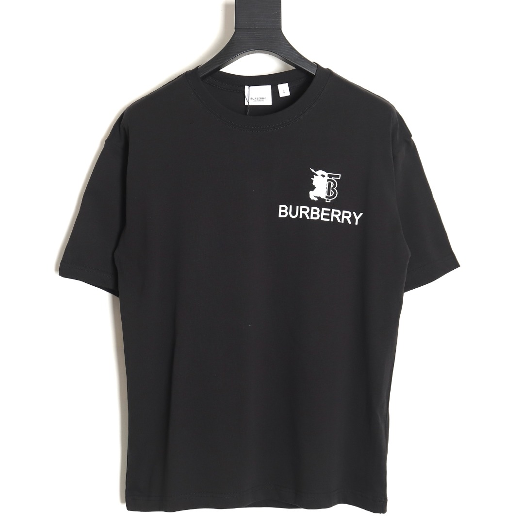 Burberry 24SS Spliced ​​War Horse Short Sleeve T-Shirt TSK1