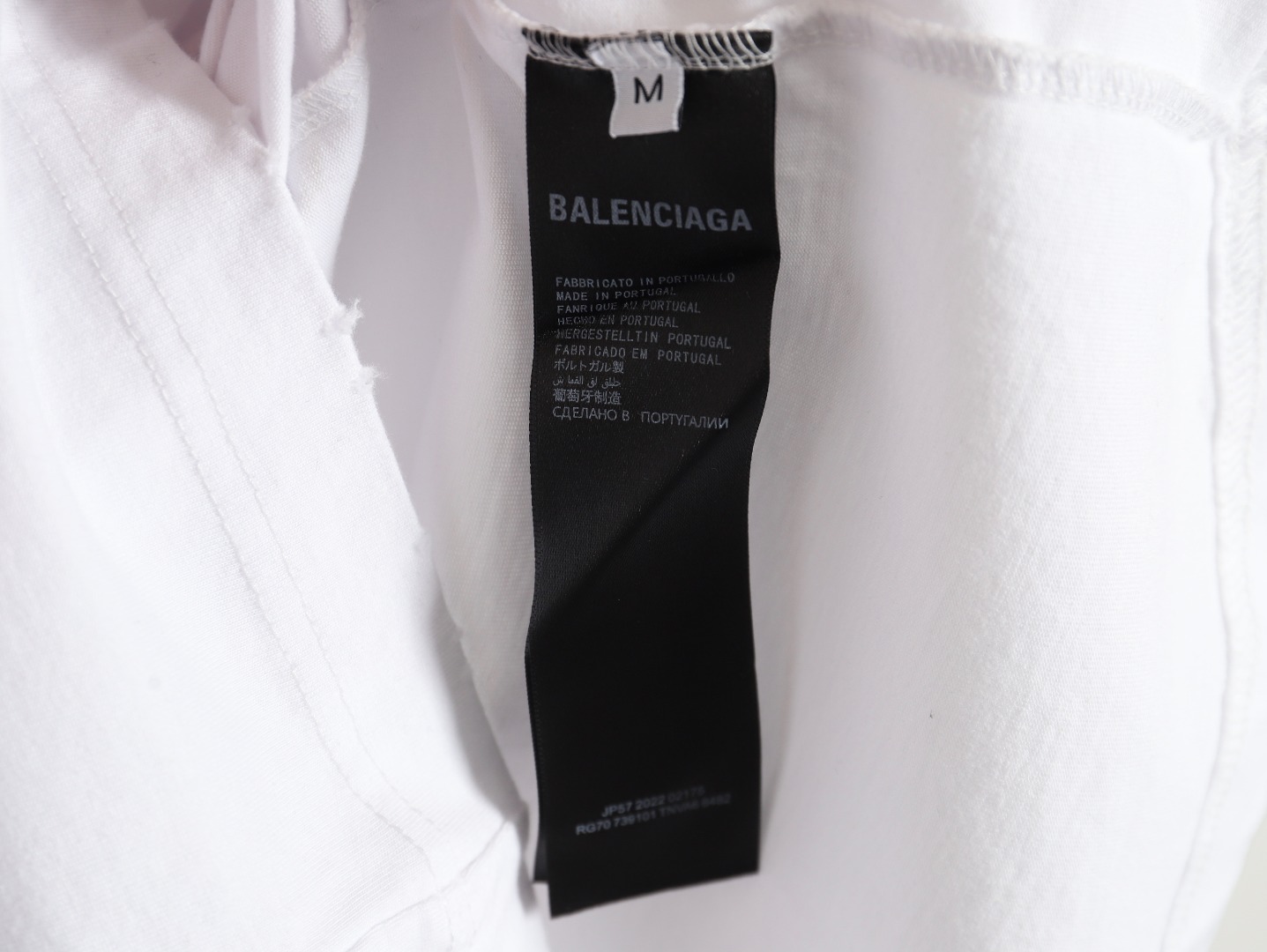 Balenciaga No Comments Cracked Print Washed Ripped Short Sleeve T-shirt