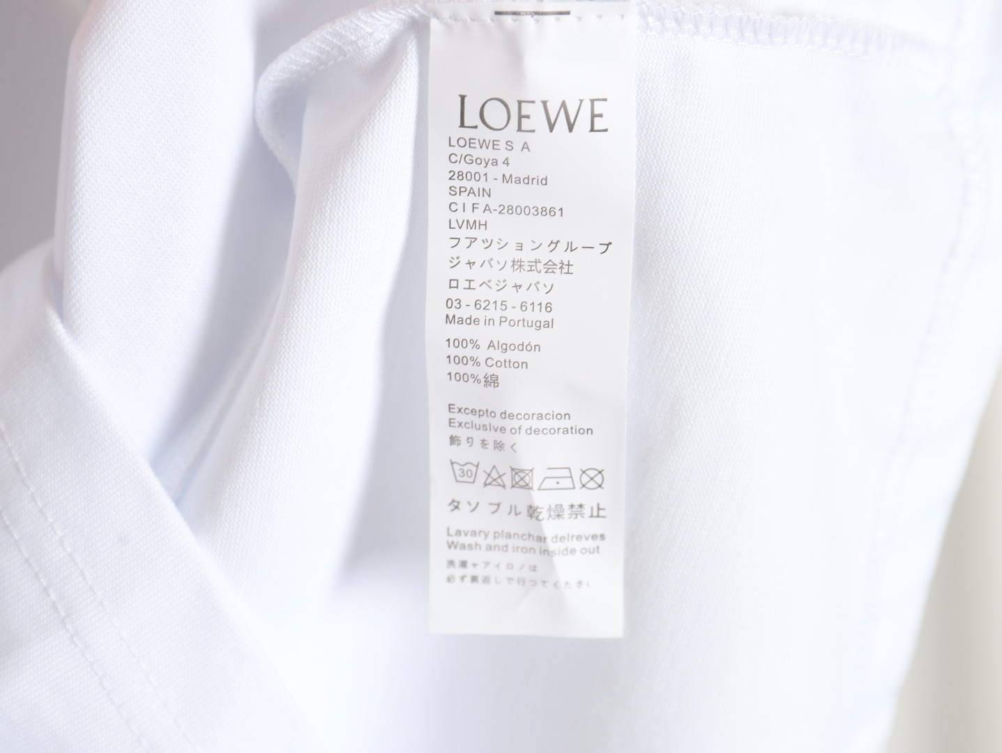 Loewe 24SS painted letter short-sleeved T-shirt