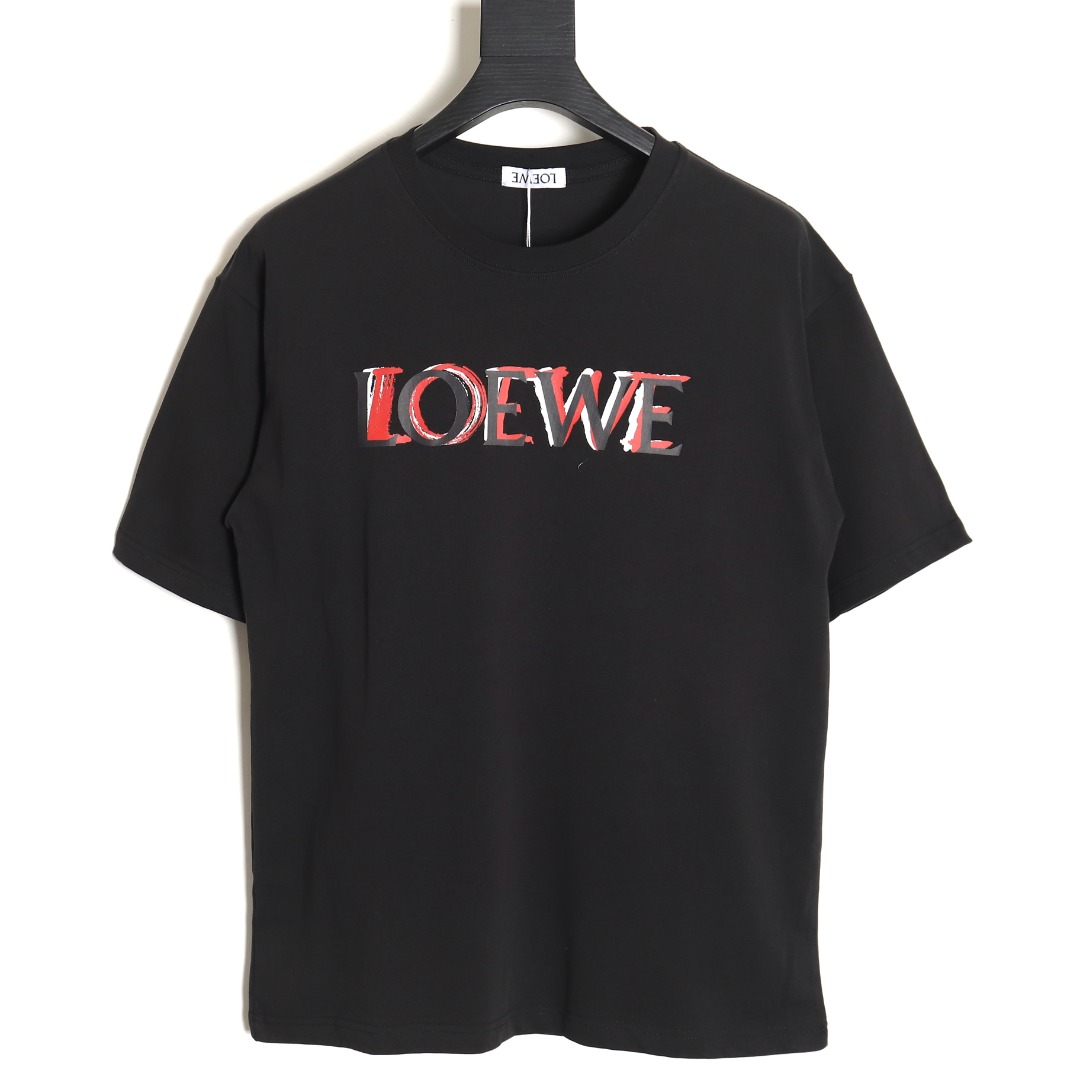 Loewe 24SS painted letter short-sleeved T-shirt