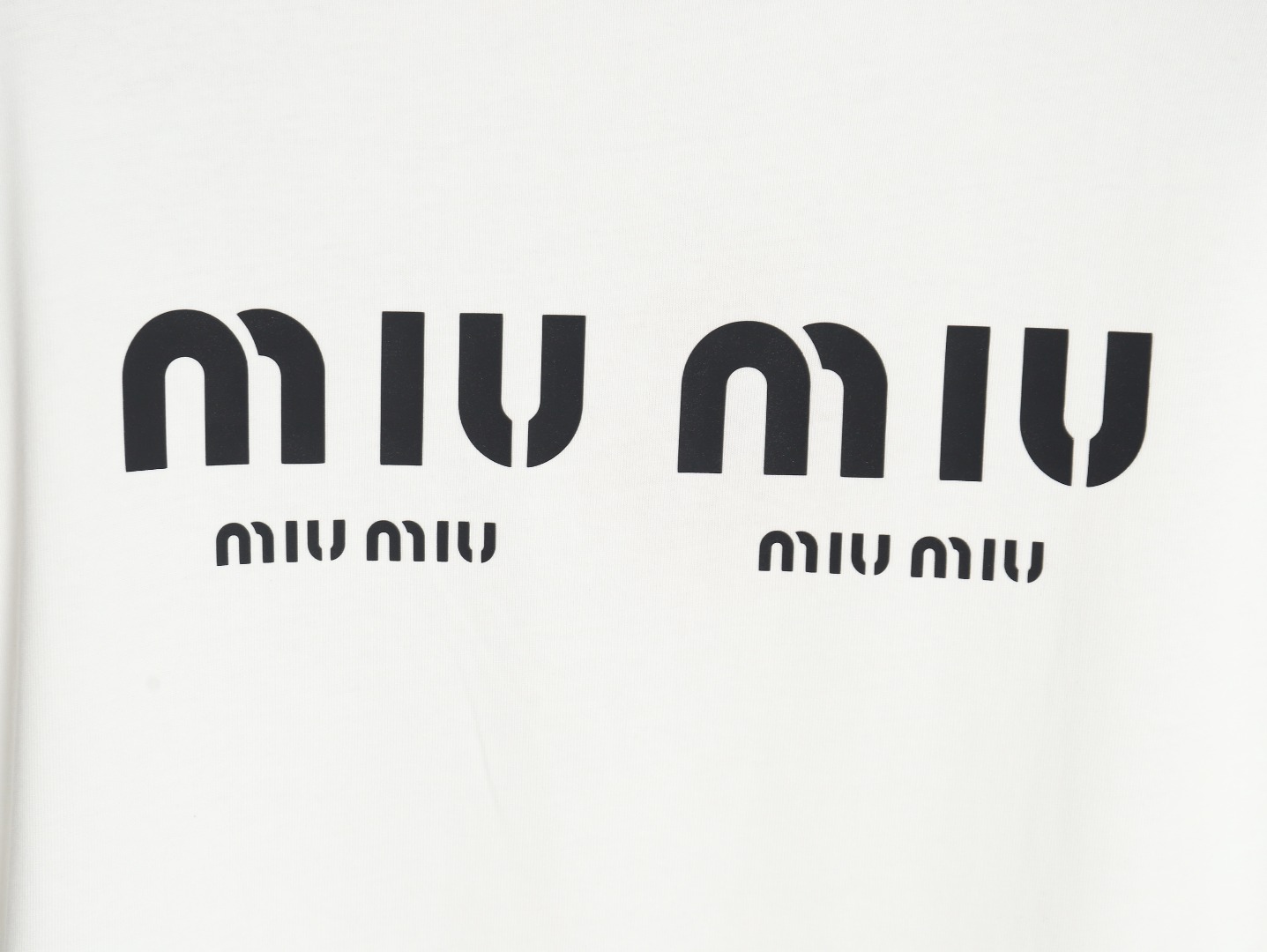 Miu Miu 24SS rhinestone lettering short-sleeved T-shirt