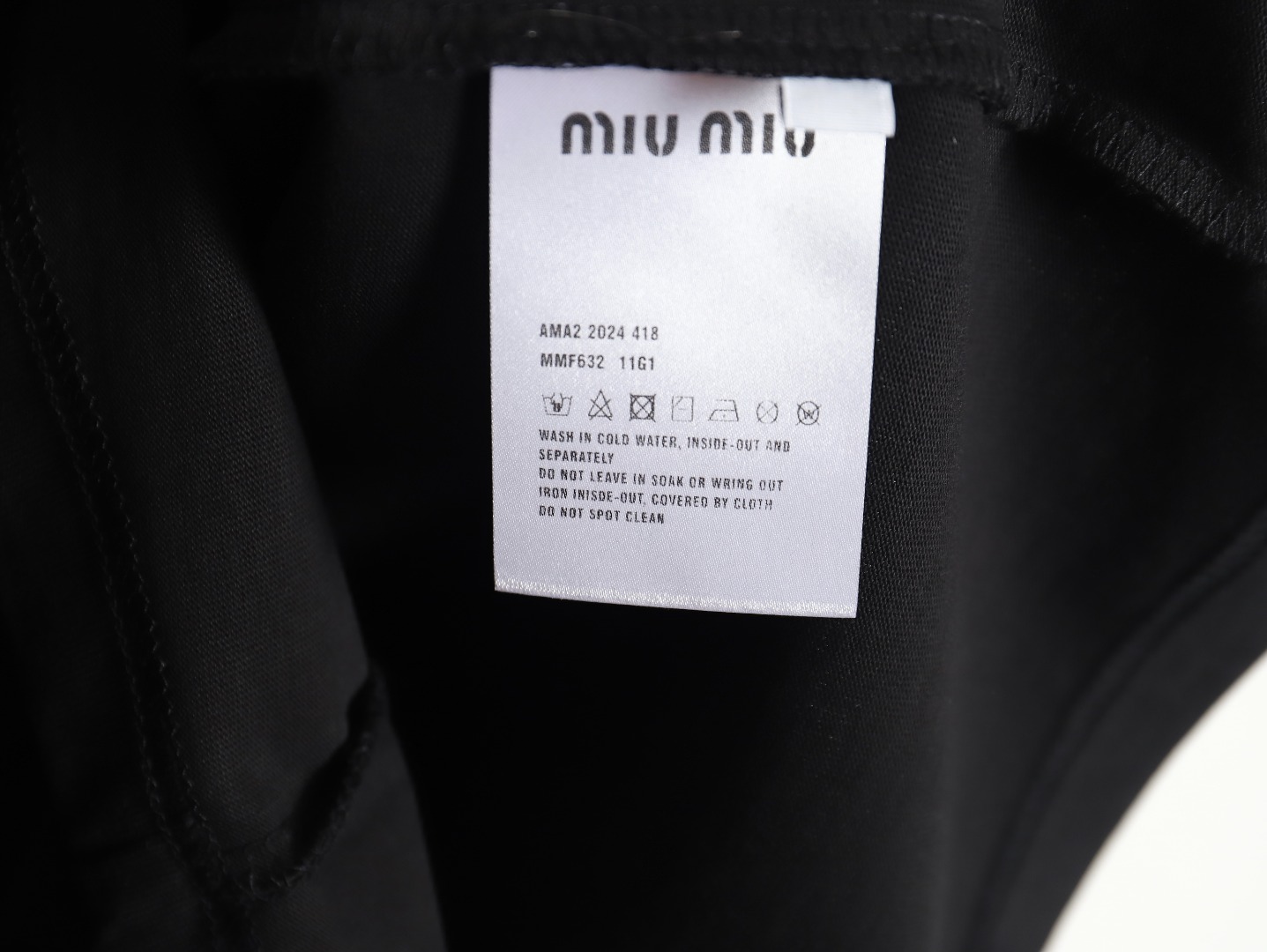 Miu Miu 24SS rhinestone lettering short-sleeved T-shirt