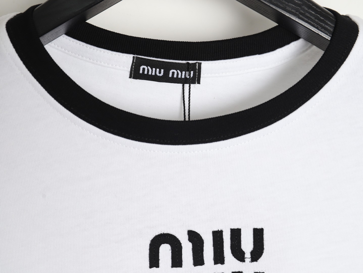 miumiu patch logo short-sleeved T-shirt