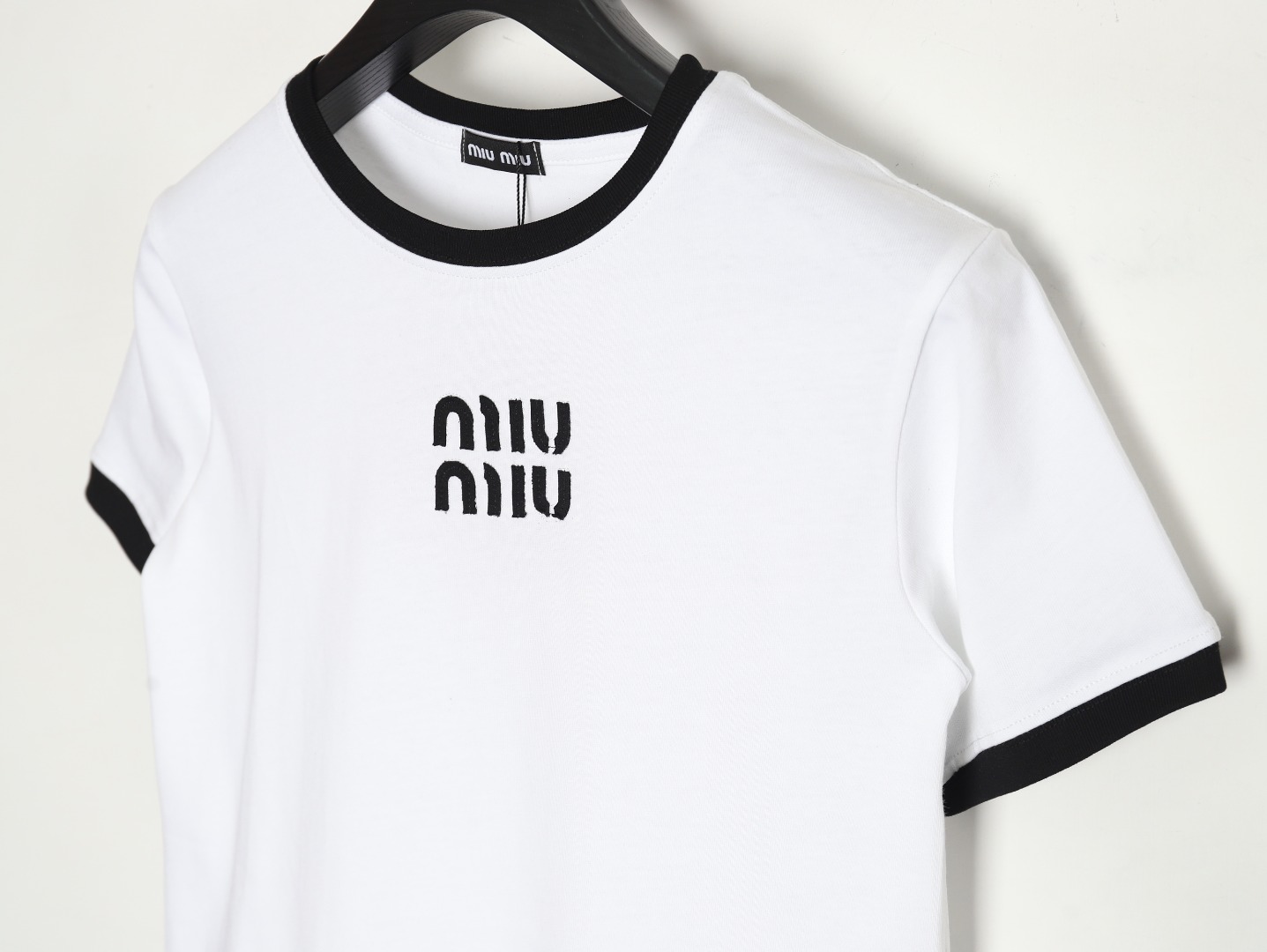 miumiu patch logo short-sleeved T-shirt