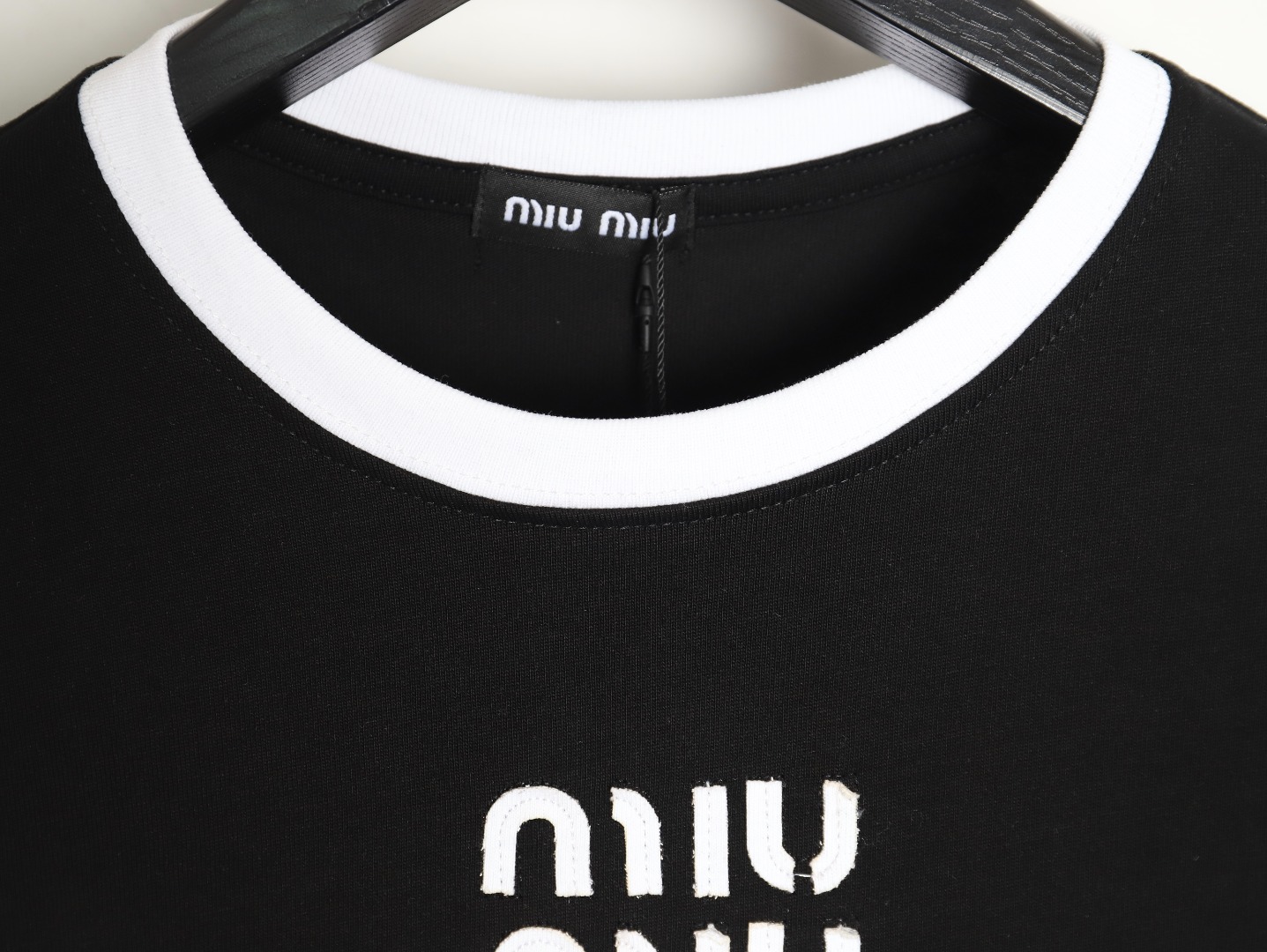 miumiu patch logo short-sleeved T-shirt TSK1