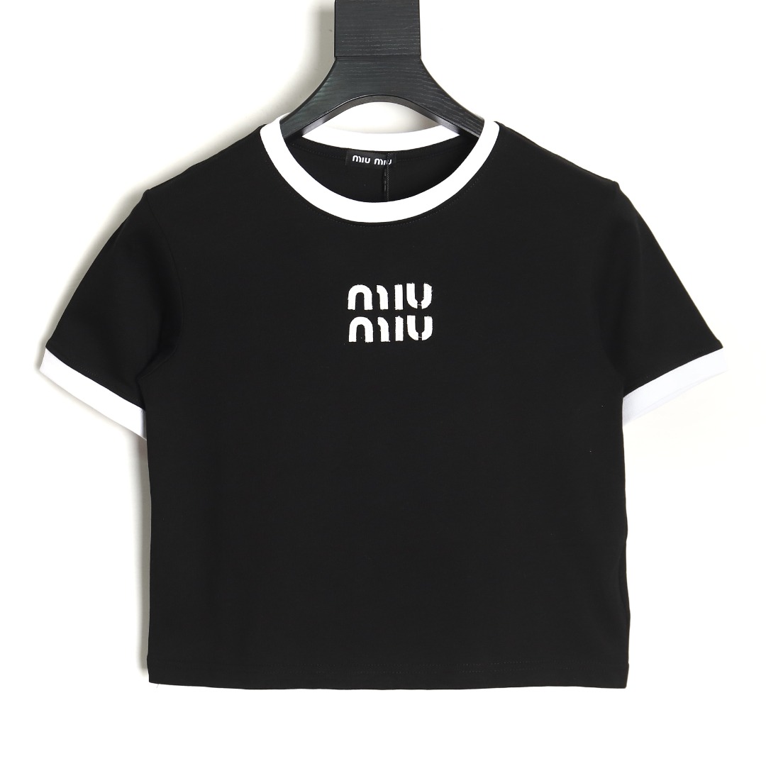 miumiu patch logo short-sleeved T-shirt TSK1