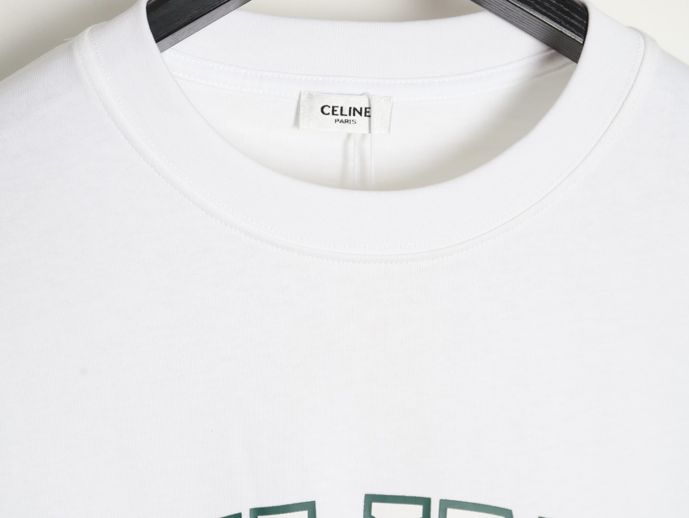 Celine curved letter print short sleeves