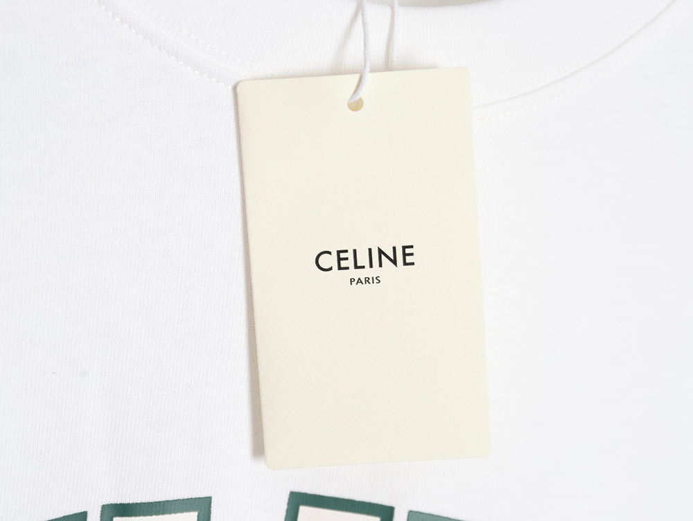 Celine curved letter print short sleeves