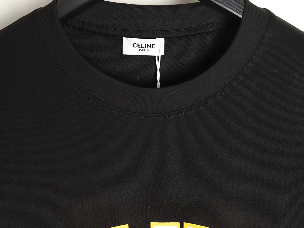 Celine curved letter print short sleeves TSK1