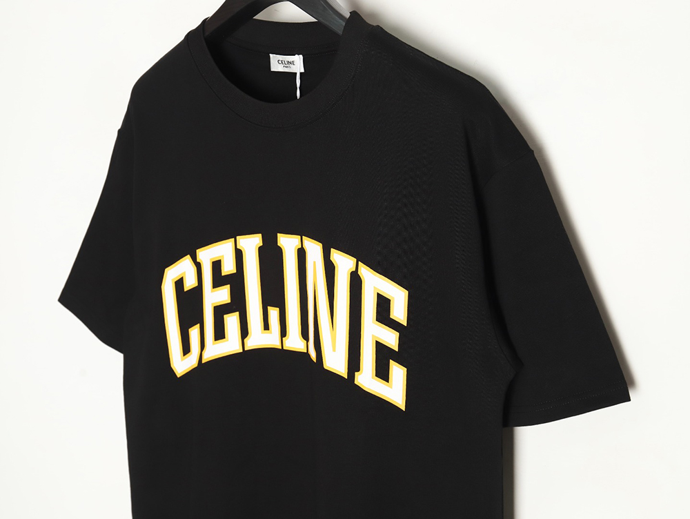 Celine curved letter print short sleeves TSK1