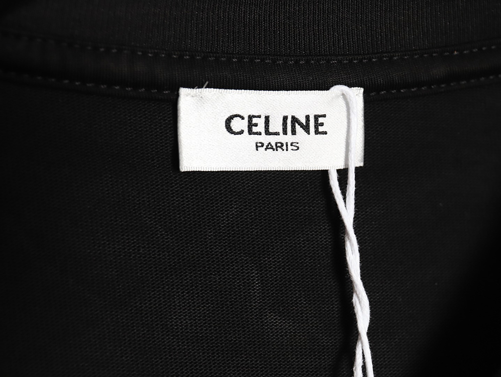 Celine curved letter print short sleeves TSK1