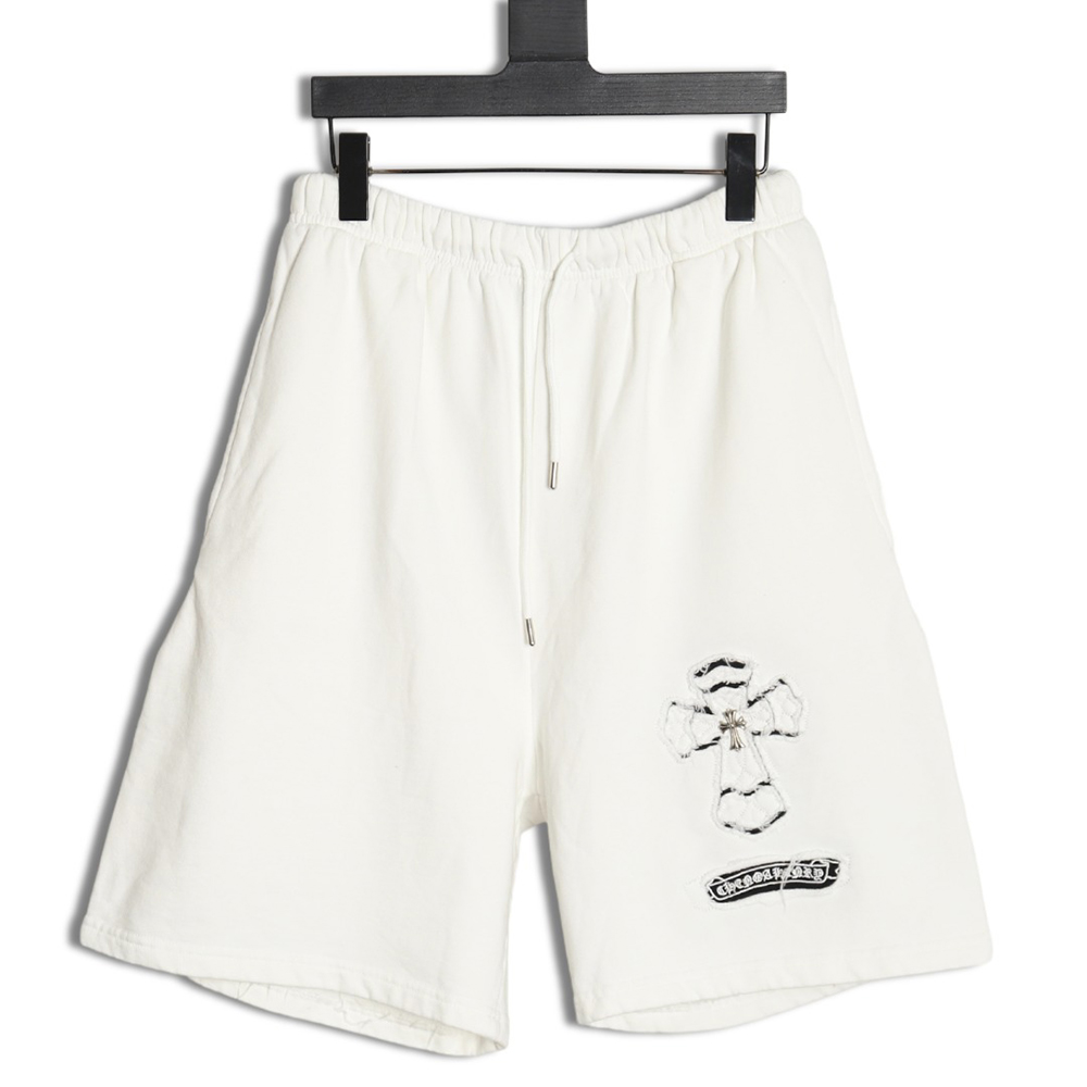 Chrome Hearts Horseshoe Distressed Sanskrit Shorts