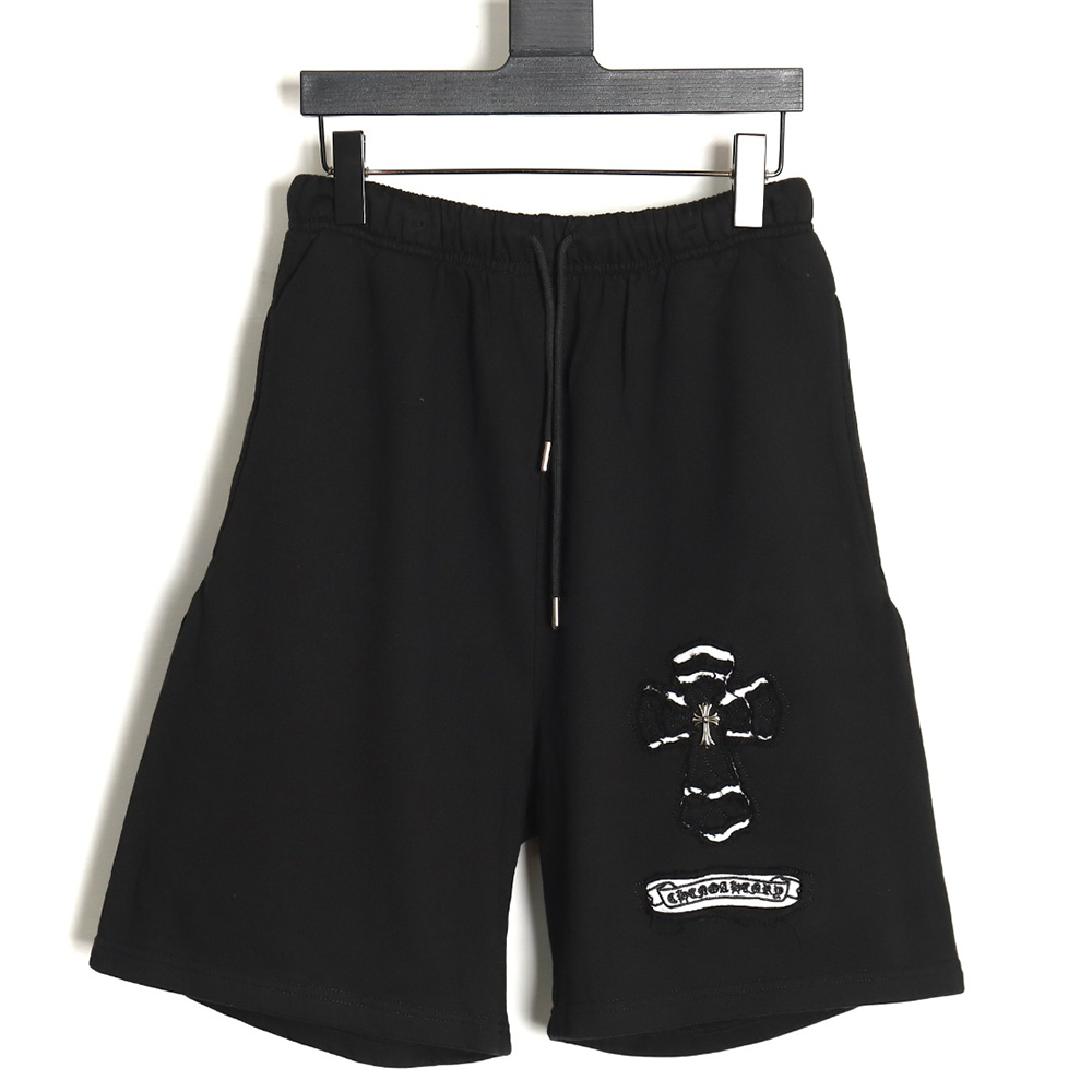 Chrome Hearts Horseshoe Distressed Sanskrit Shorts TSK1