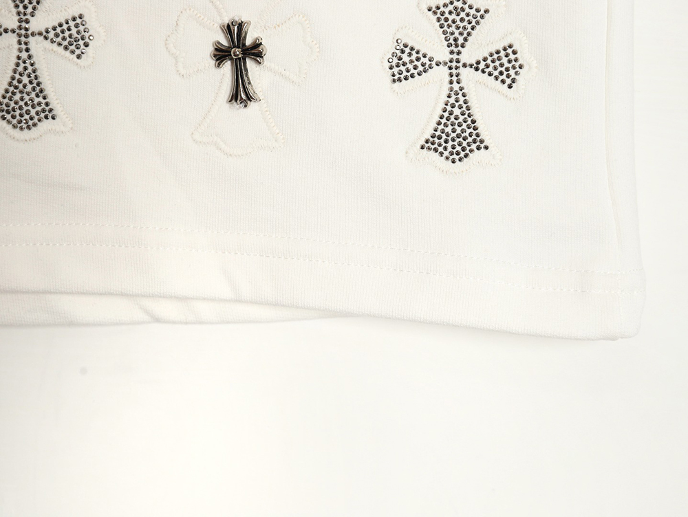 Chrome Hearts rhinestone cross shorts