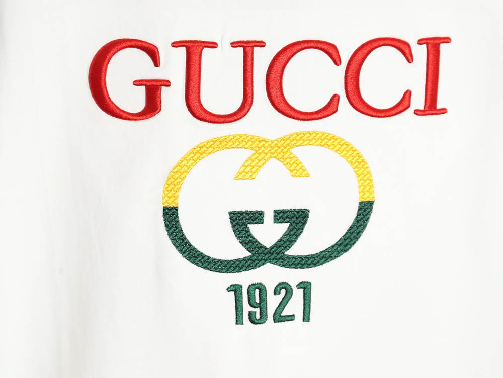 Gucci colorblock double G embroidered logo short-sleeved T-shirt
