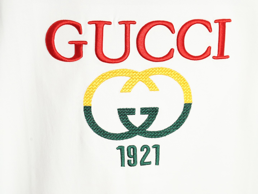 Gucci colorblock double G embroidered logo short-sleeved T-shirt