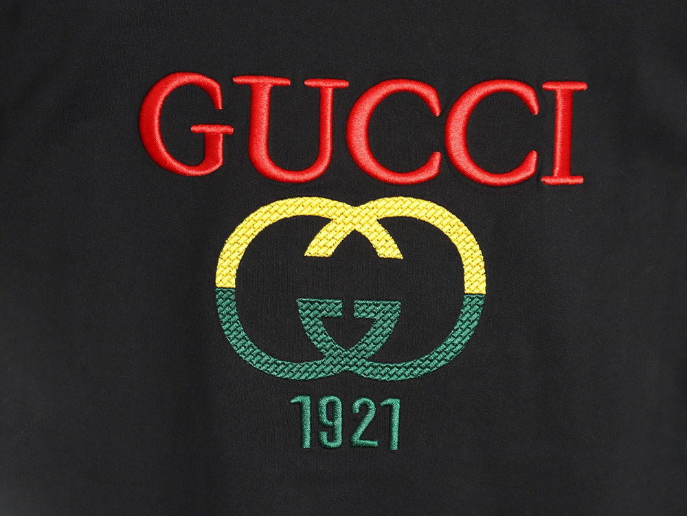 Gucci colorblock double G embroidered logo short-sleeved T-shirt TSK1