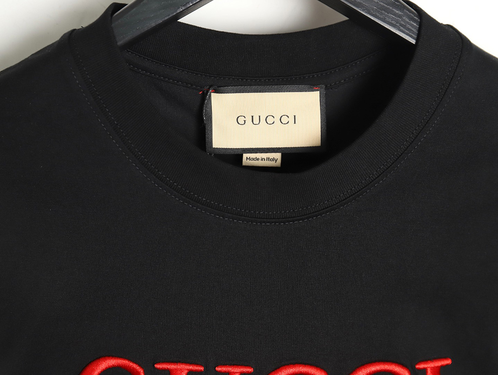 Gucci colorblock double G embroidered logo short-sleeved T-shirt TSK1