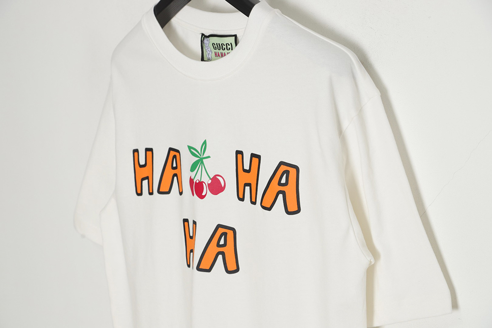 Gucci & HA HA HA Cherry Print Short Sleeves