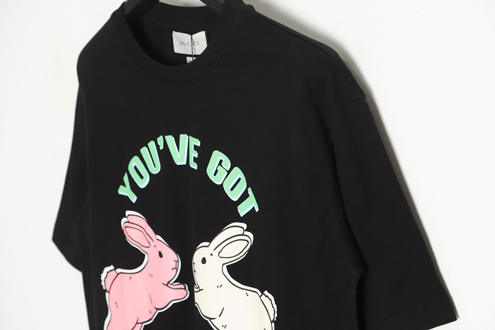 Gucci & HA HA HA Limited Edition Double Rabbit Print Short Sleeves