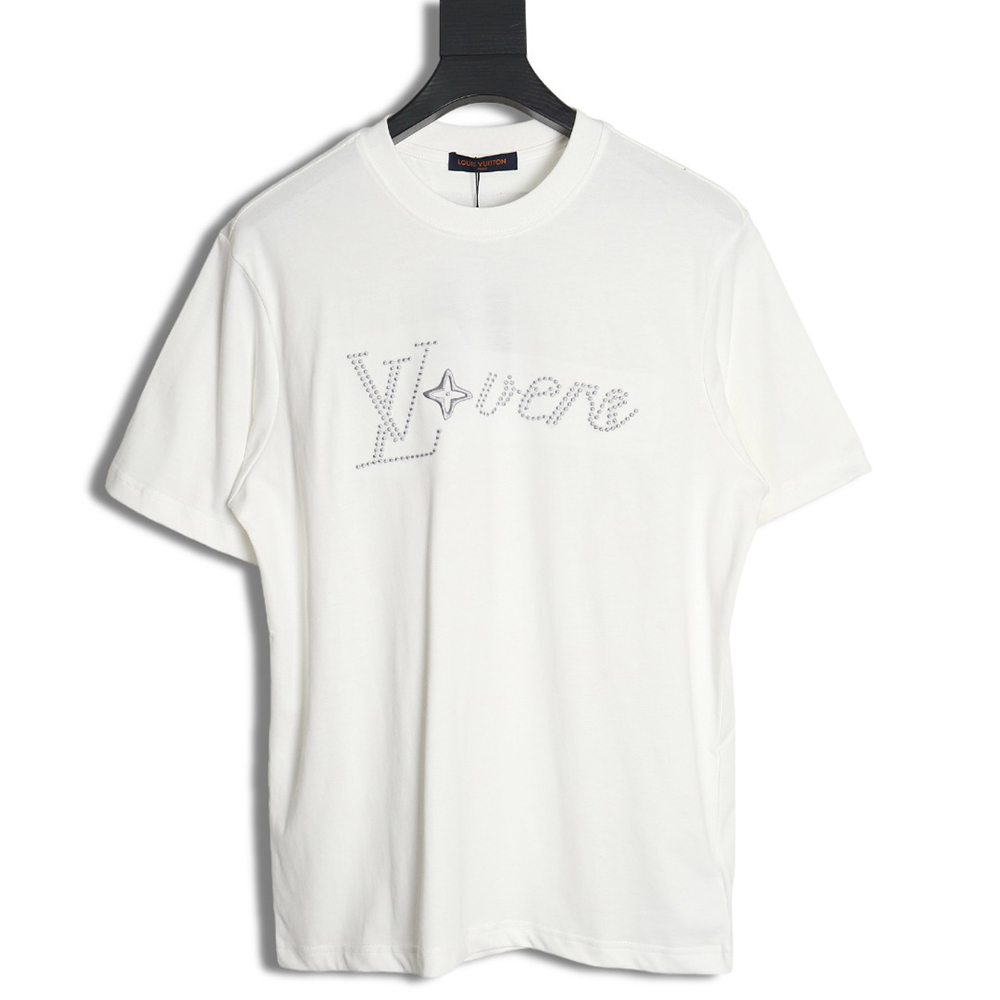 Louis vuitton short-sleeved T-shirt with lettering embroidery