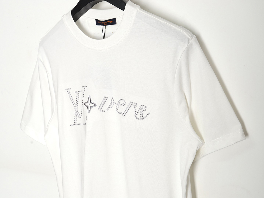 Louis vuitton short-sleeved T-shirt with lettering embroidery