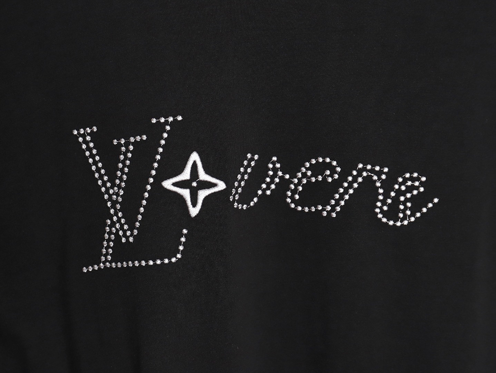 Louis vuitton short-sleeved T-shirt with lettering embroidery TSK1